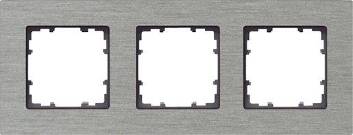 3-fach Rahmen DELTA miro ALU NATUR 232x90mm