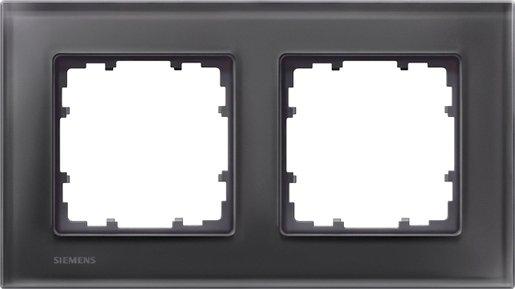 2-fach Glas Rahmen DELTA miro Glas schwarz 161x90mm