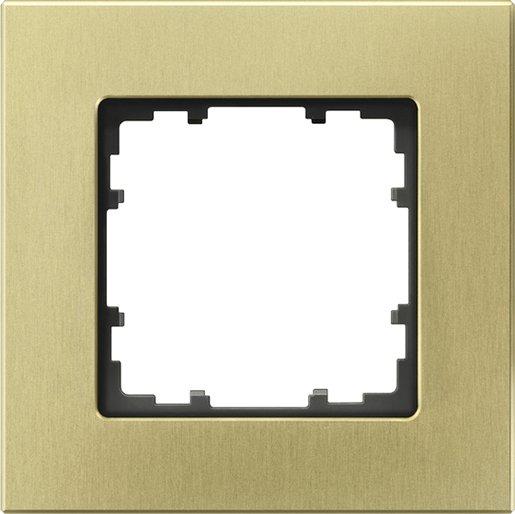 1-fach Rahmen DELTA miro ALU OXIDGELB 90x90mm