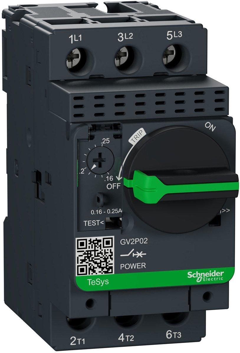 Leistungsschalter für Motorschutz 0 16-0 25A GV2P02