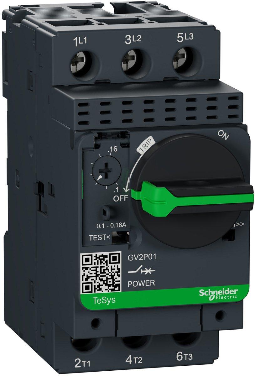Leistungsschalter für Motorschutz 0 1-0 16A GV2P01