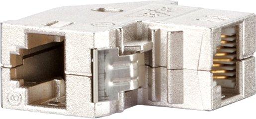 RJ45 Kabelkupplung E-DAT modul Kupplung 8(8) 90° Kat.6 Class EA