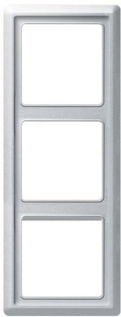 Abdeckrahmen 3-fach alusilber - Allwetter 44 (IP44)