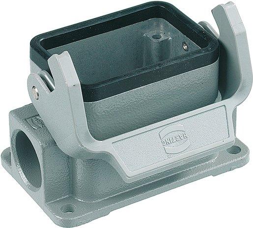 Sockelgehäuse rechteckig mit seitlicher Kabelzuführung