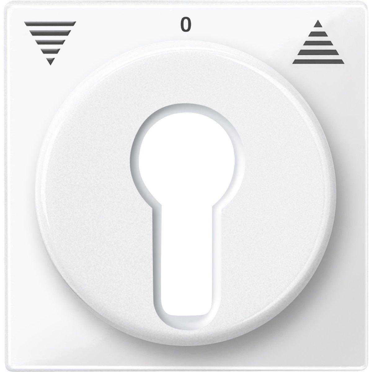 Zentralpl. f. Rollladen-Tast-Rastschalter-Einsätze polarweiß