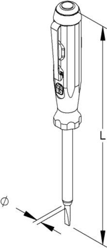 Spannungsprüfer 151 1-polig gelbtransparent 3,5 x 65 mm