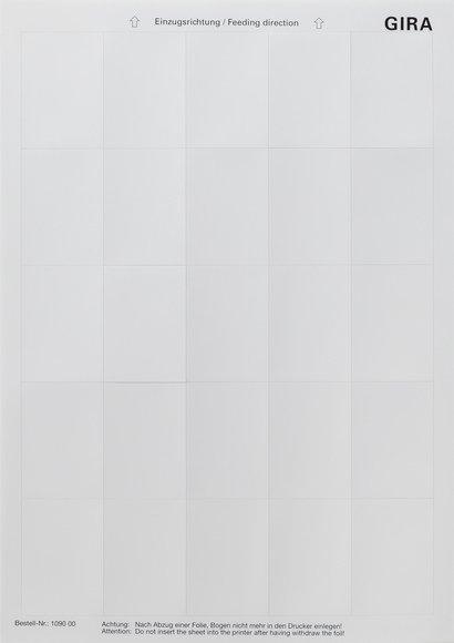 Beschriftungsbögen für System 55/für E22 38x54 mm