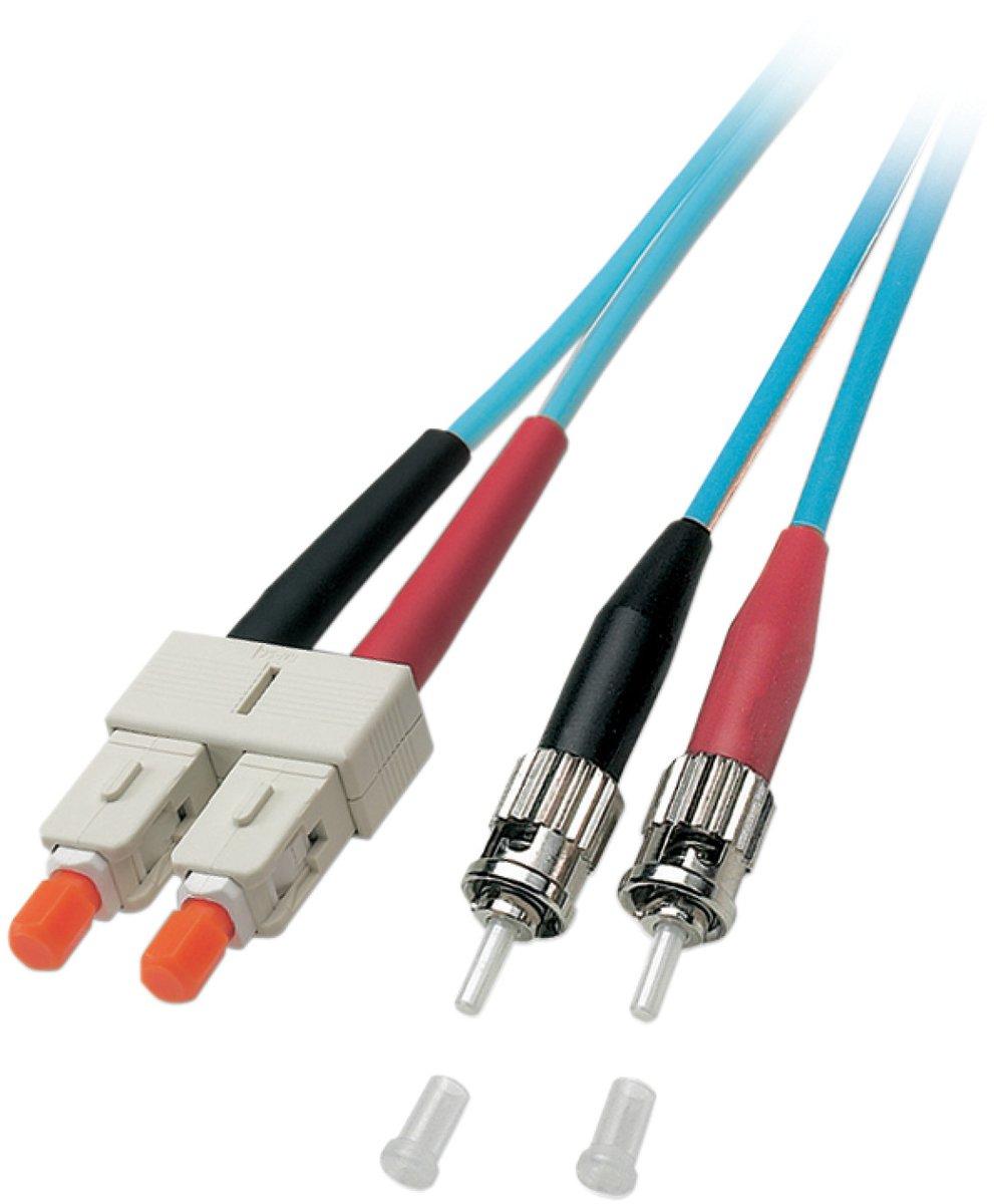 LWL Patchkabel Duplex Jumper SC / ST 50 / 125µ 2 m OM3 LSZH aqua