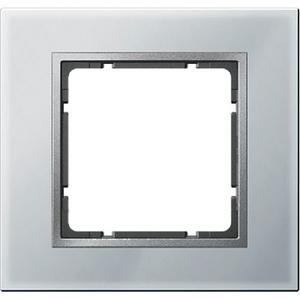 Abdeckrahmen 1-fach B.7 Glas aluminium / transparent