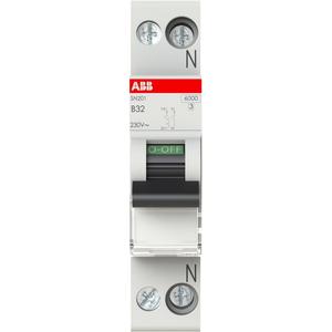 LS-Schutzschalter 1+N polig 6kA B-Char 32A 1TE