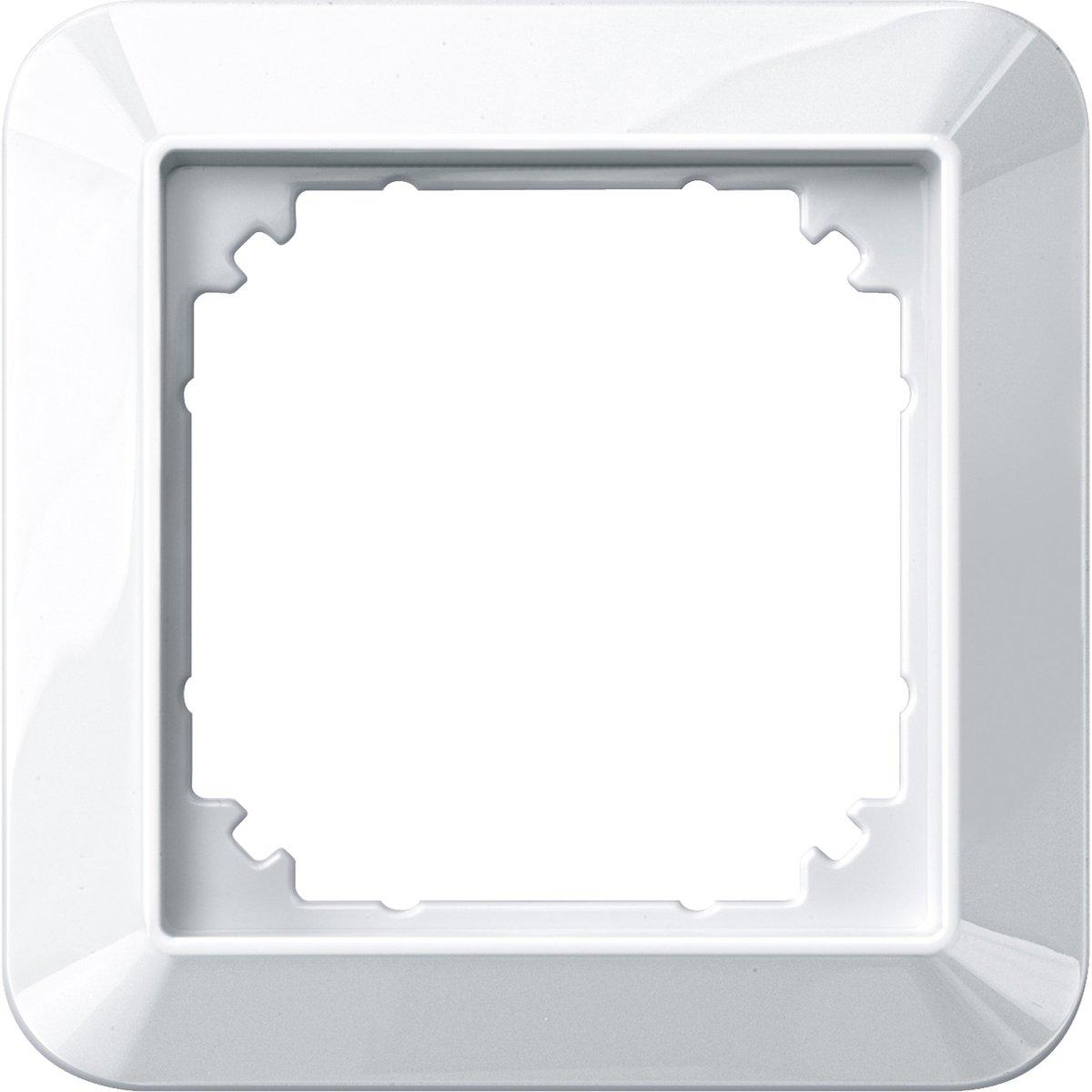 Abdeckrahmen 1-fach polarweiß glänzend