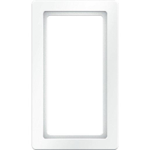 1-fach Rahmen mit großem Ausschnitt Q.1 - polarweiß/ samt