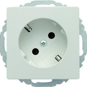 SCHUKO-Steckdose Q.1 - polarweiß/ samt