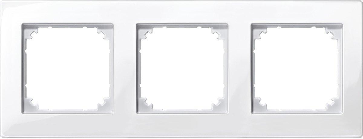 Abdeckrahmen 3-fach polarweiß glänzend