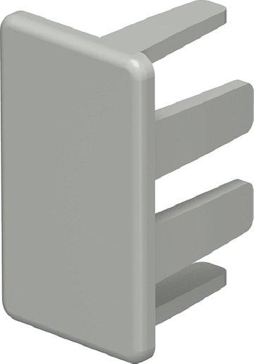 Endstück 100x230mm PVC steingrau RAL 7030