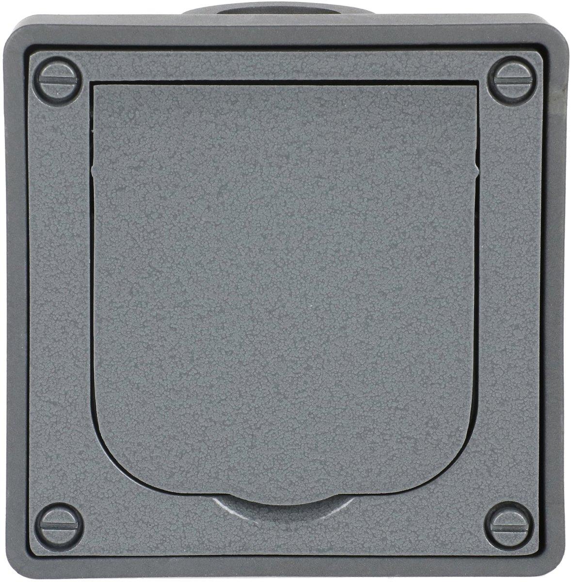 SCHUKO Steckdose Safety+ für Wandeinbau grau