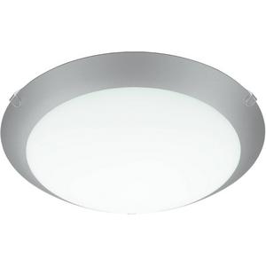 Wand/Deckenleuchte E27 1x60W silber/Glas satiniert MARS 1