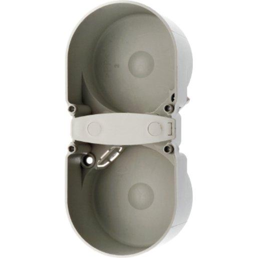 Berührungsschutzdose 2fach Integro grau