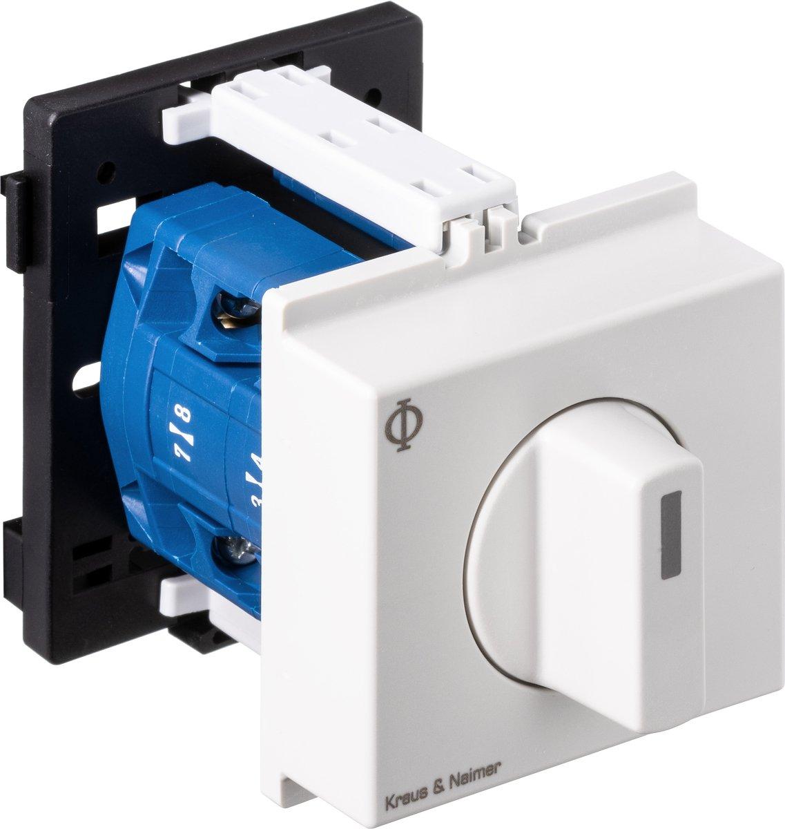 Umschalter mit 0-Stellung 1polig 60° 45mm-Schnappbefestigung