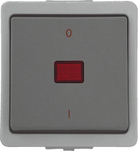 Feuchtraum Kontroll-Ausschalter 2-pol. mit 0+I AP