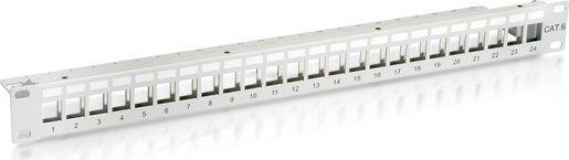 Patchpanel 24fach unbestückt für TL10GV3 und TL1GV1 Keystone