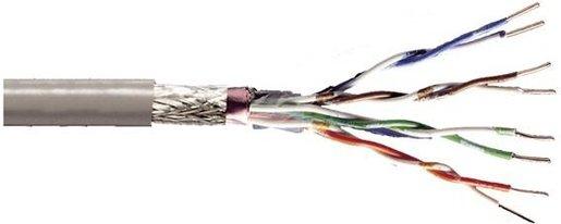 Datenkabel Kat5 flexibel SF/UTP 4x2xAWG26/7 Grau PVC 100m Bund
