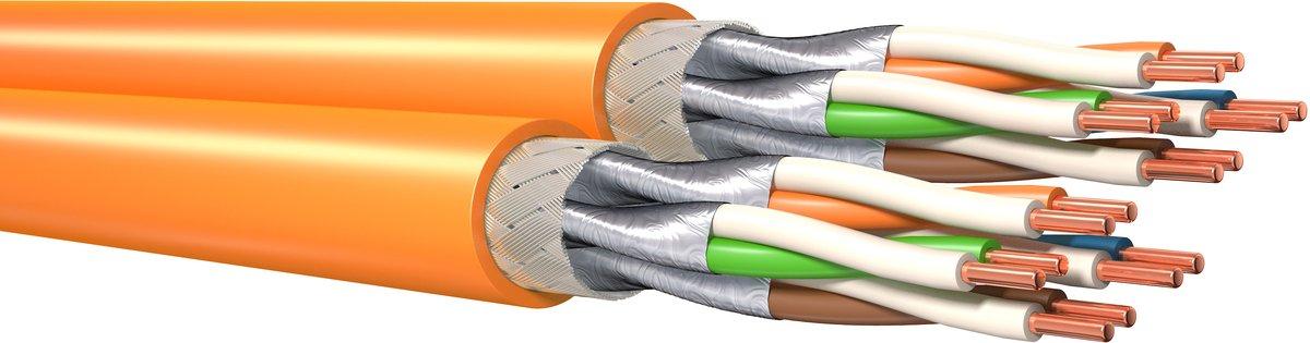 Datenkabel Kat7 S/FTP1000/23 LS0H-3 Orange 500 m Duplex