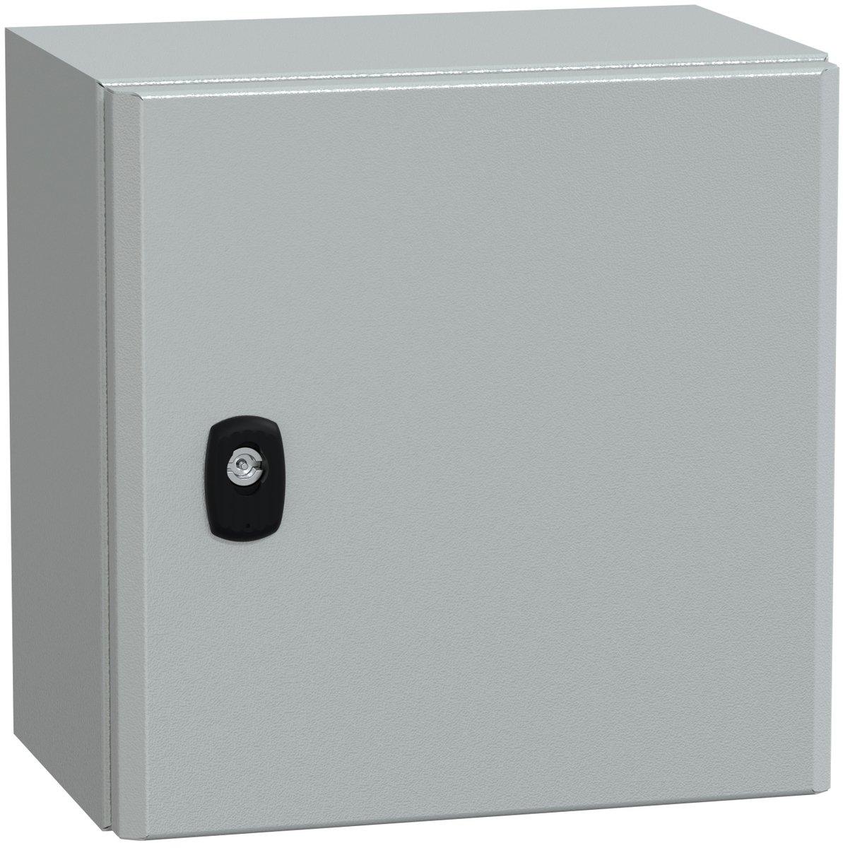 S3D Wandschrank Stahlblech mit Volltür mit Montageplatte H300 x B300 x T200 mm