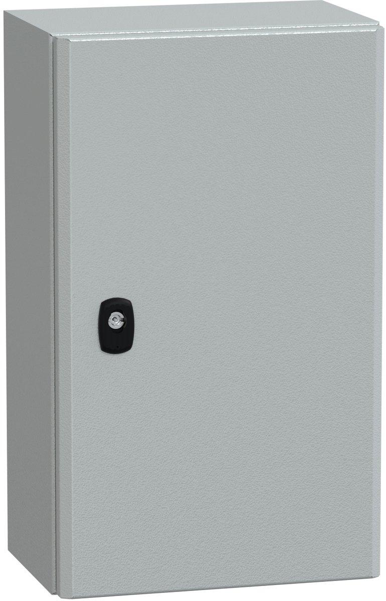 S3D Wandschrank Stahlblech mit Volltür mit Montageplatte H500 x B300 x T200 mm