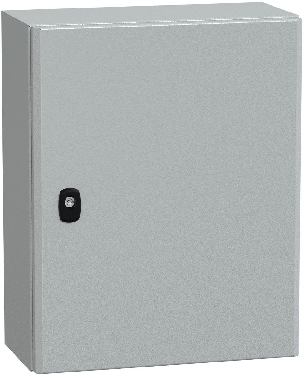 S3D Wandschrank Stahlblech mit Volltür mit Montageplatte H500 x B400 x T200 mm