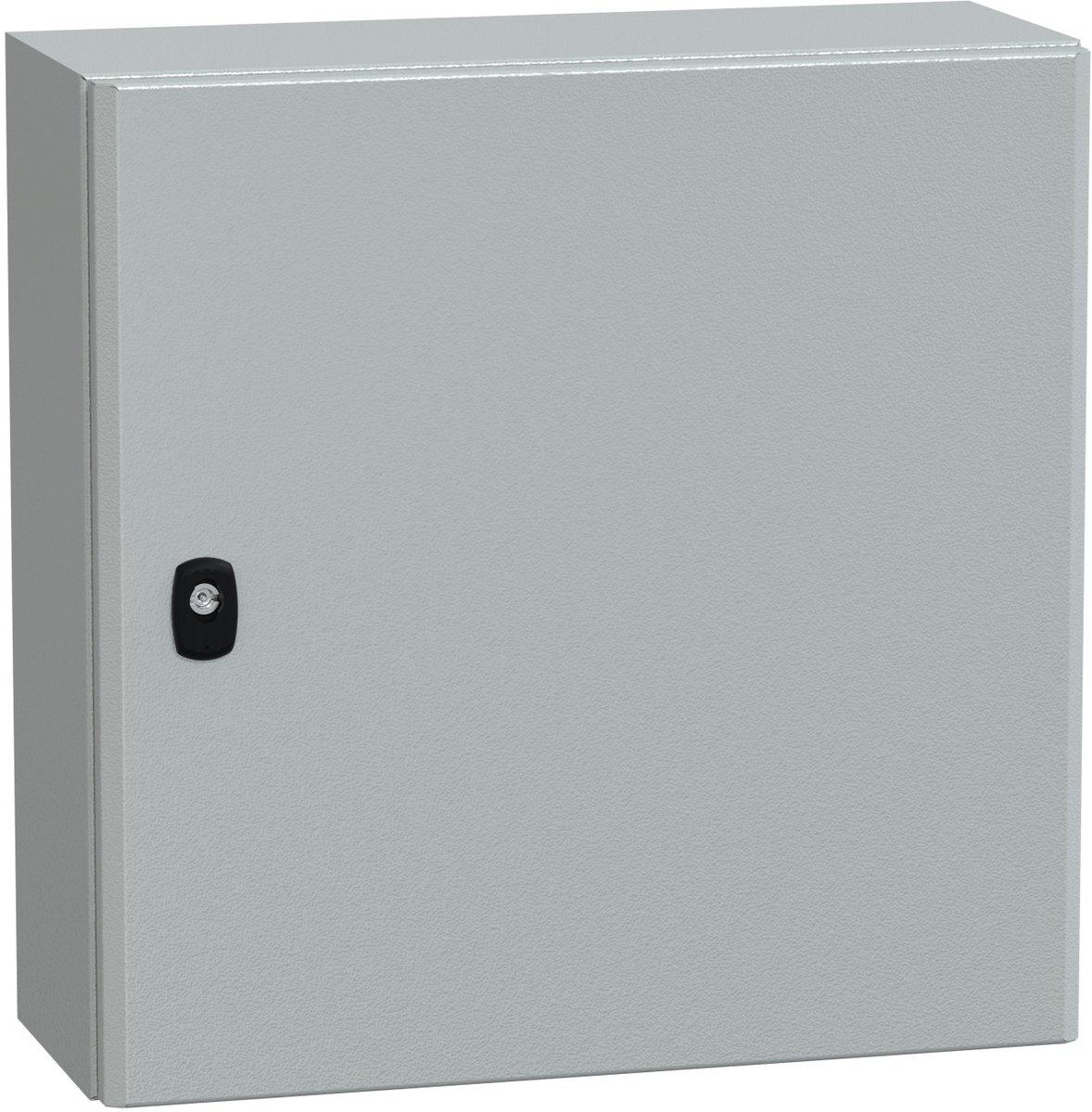 S3D Wandschrank Stahlblech mit Volltür mit Montageplatte H500 x B500 x T200 mm