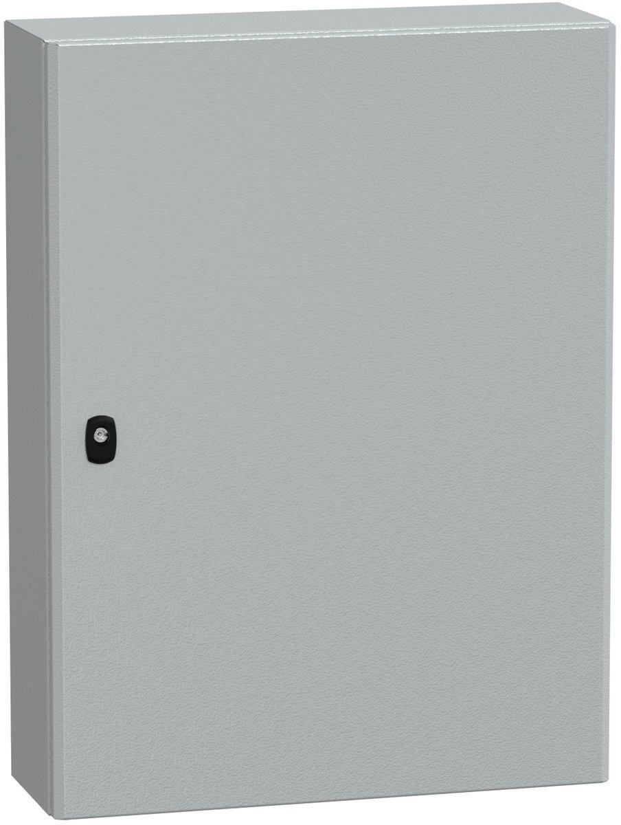S3D Wandschrank Stahlblech mit Volltür mit Montageplatte H800 x B600 x T200 mm