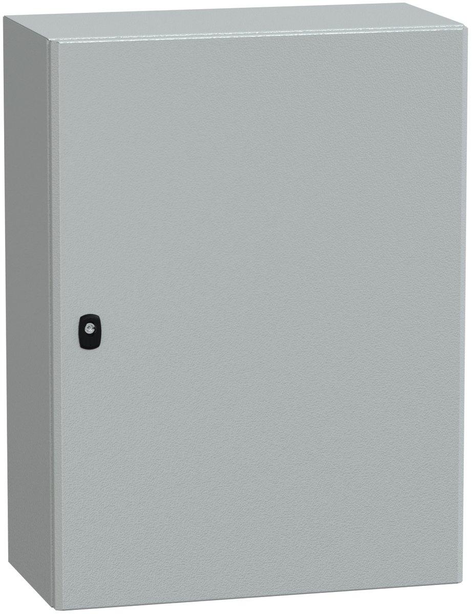 S3D Wandschrank Stahlblech mit Volltür mit Montageplatte H800 x B600 x T300 mm