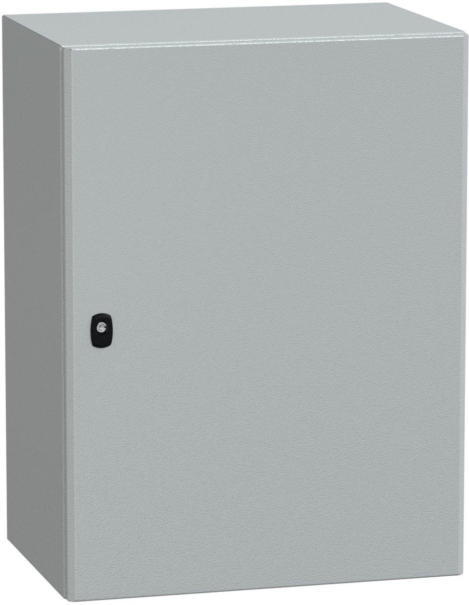 S3D Wandschrank Stahlblech mit Volltür mit Montageplatte H800 x B600 x T400 mm