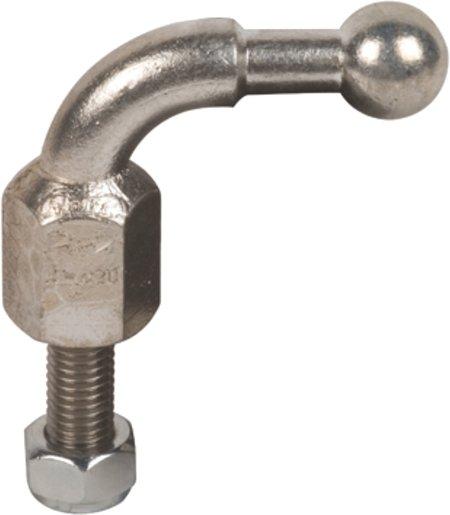 Kugelfestpunkt 90° abgewinkelte Kugel Ø 25 mm M12x45mm 73 mm lang