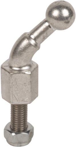 Kugelfestpunkt 45° abgewinkelte Kugel Ø 25 mm M12x45mm 98 mm lang