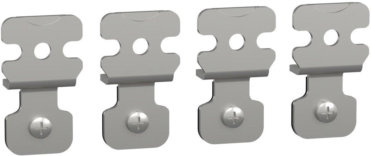 Set 4 Wandbefestigungslaschen aus Stahl. für Geh. PanelSeT S3D
