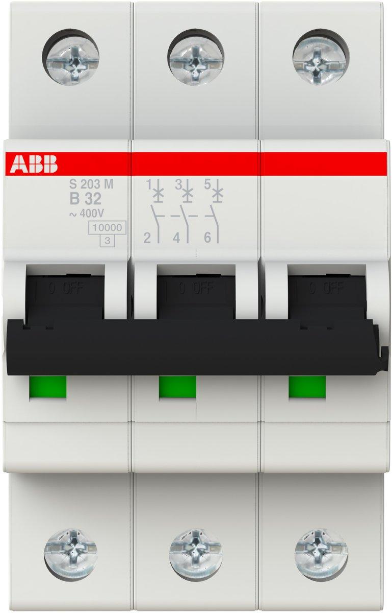 LS-Schutzschalter 3-polig 10kA /25kA B-Char 32A 3TE