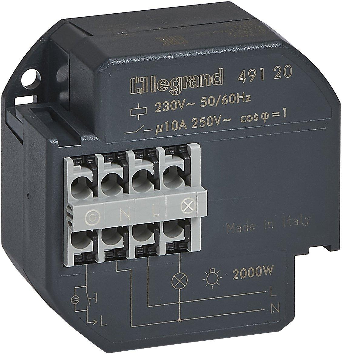 Fernschalter elektronisch UP 230V 1S 10A Nulldurchgangsschaltung 49x46x26mm