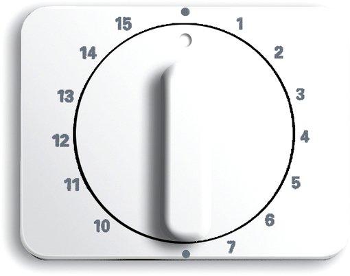 Abdeckung alpha für Zeitschaltuhr 15 Min. studioweiß glänzend