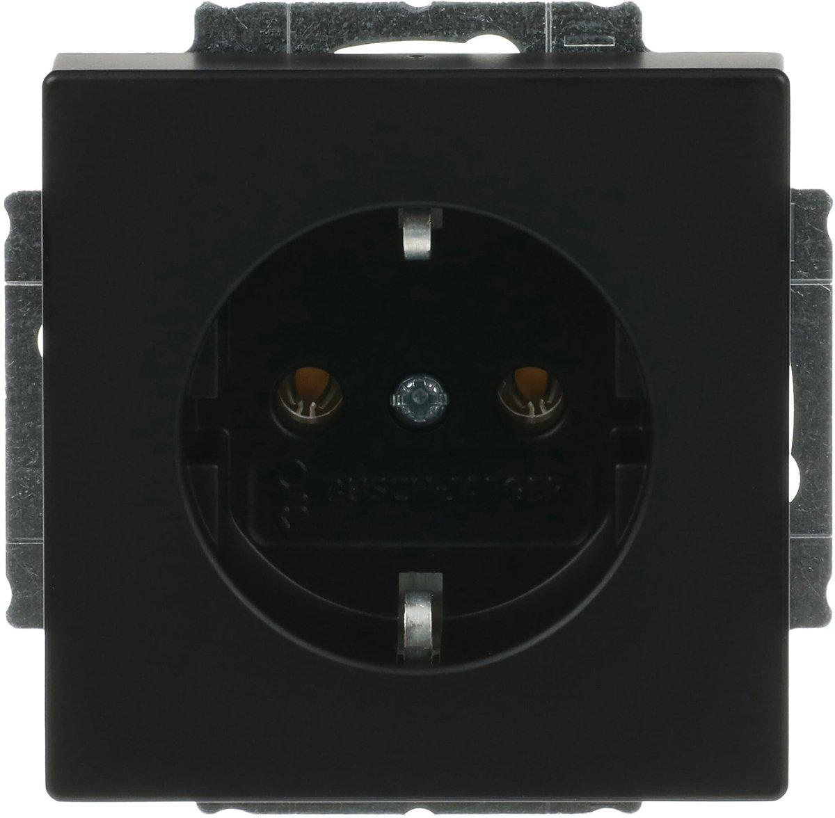 SCHUKO Steckdosen-Einsatz schwarz matt - Plattform 63