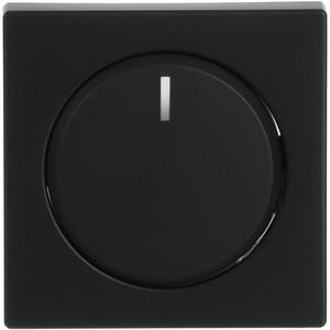 Zentralscheibe für Dimmer Drehknopf mit Glimmlampe schwarz matt - Plattform 63