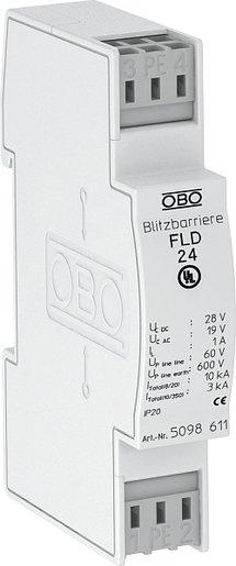 Blitzbarriere mit Entkopplungsinduktivität 24V AC