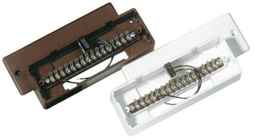Aufputz-Lötverteiler 16-polig braun VdS-C