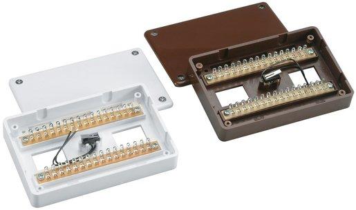 Aufputz-Lötverteiler 32-polig braun VdS-C