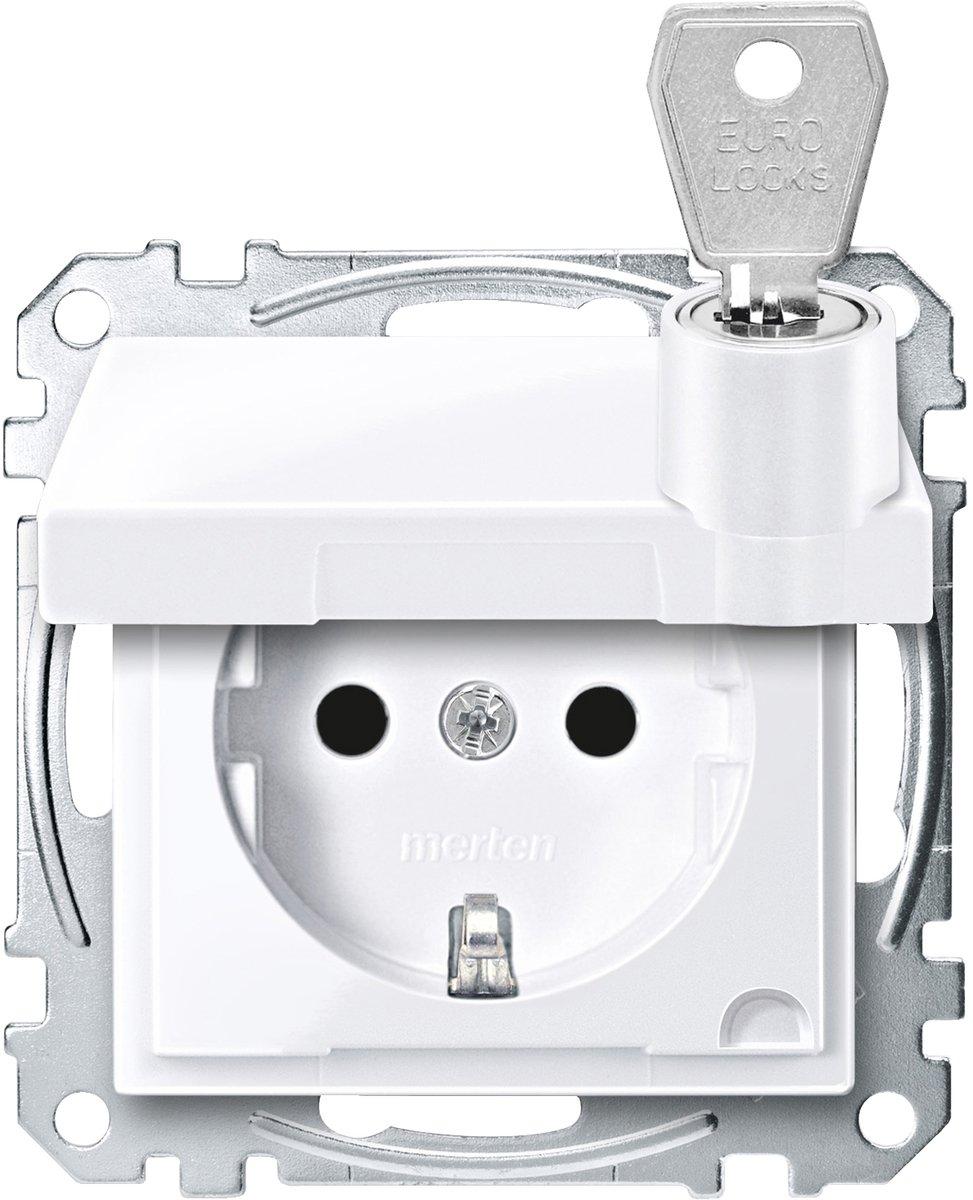 SCHUKO-Steckdose mit Klappdeckel abschließbar mit Schließung BRS aws