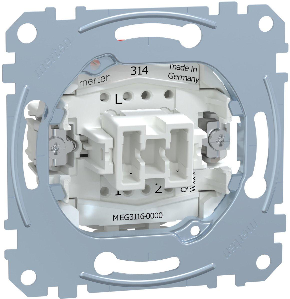 Aus/Wechselschalter-Einsatz 1-polig 10 AX AC 250 V Steckklemmen