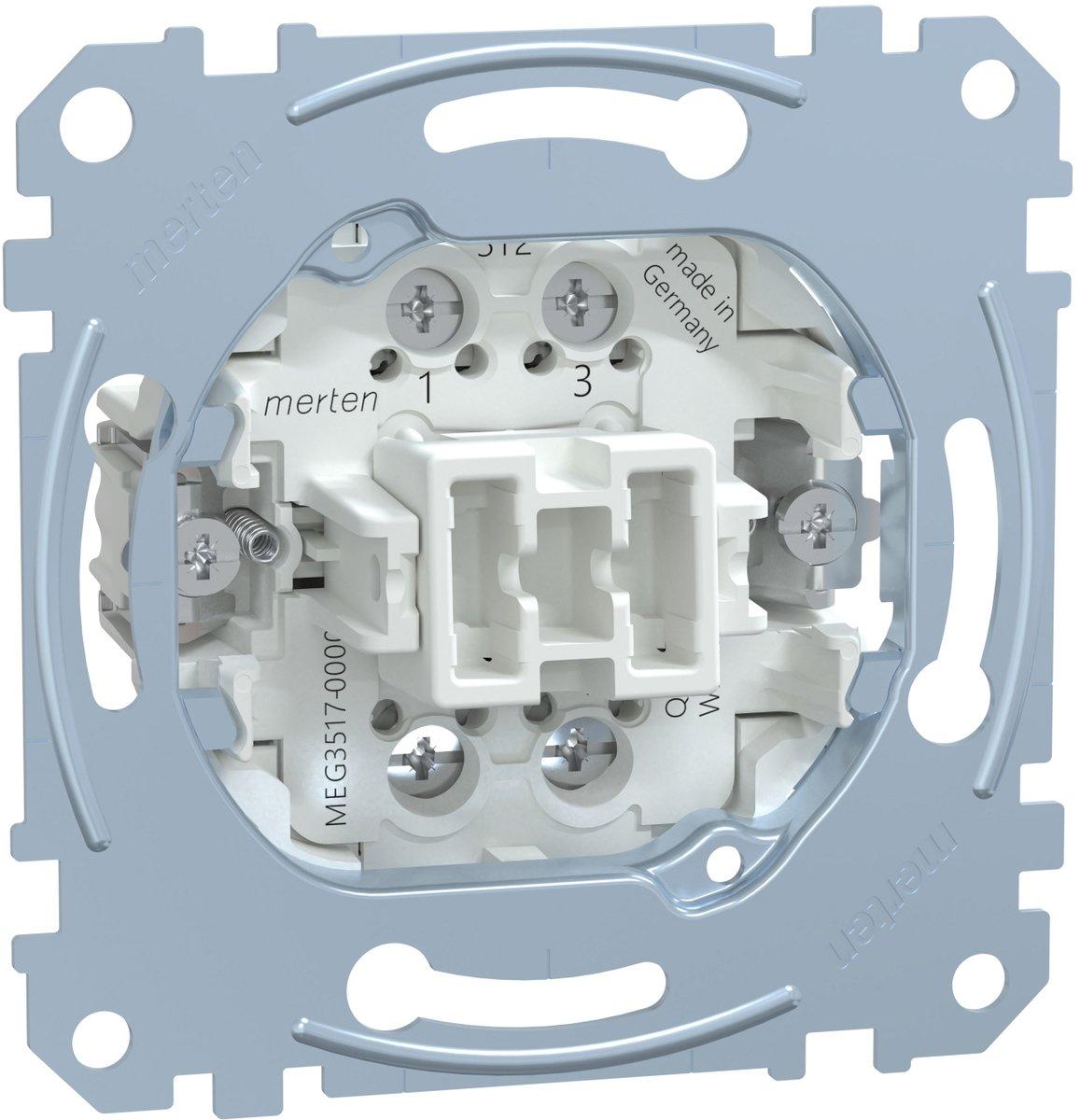 Kreuzschalter-Einsatz 1-polig 16 AX AC 250 V Schraub-Liftklemmen