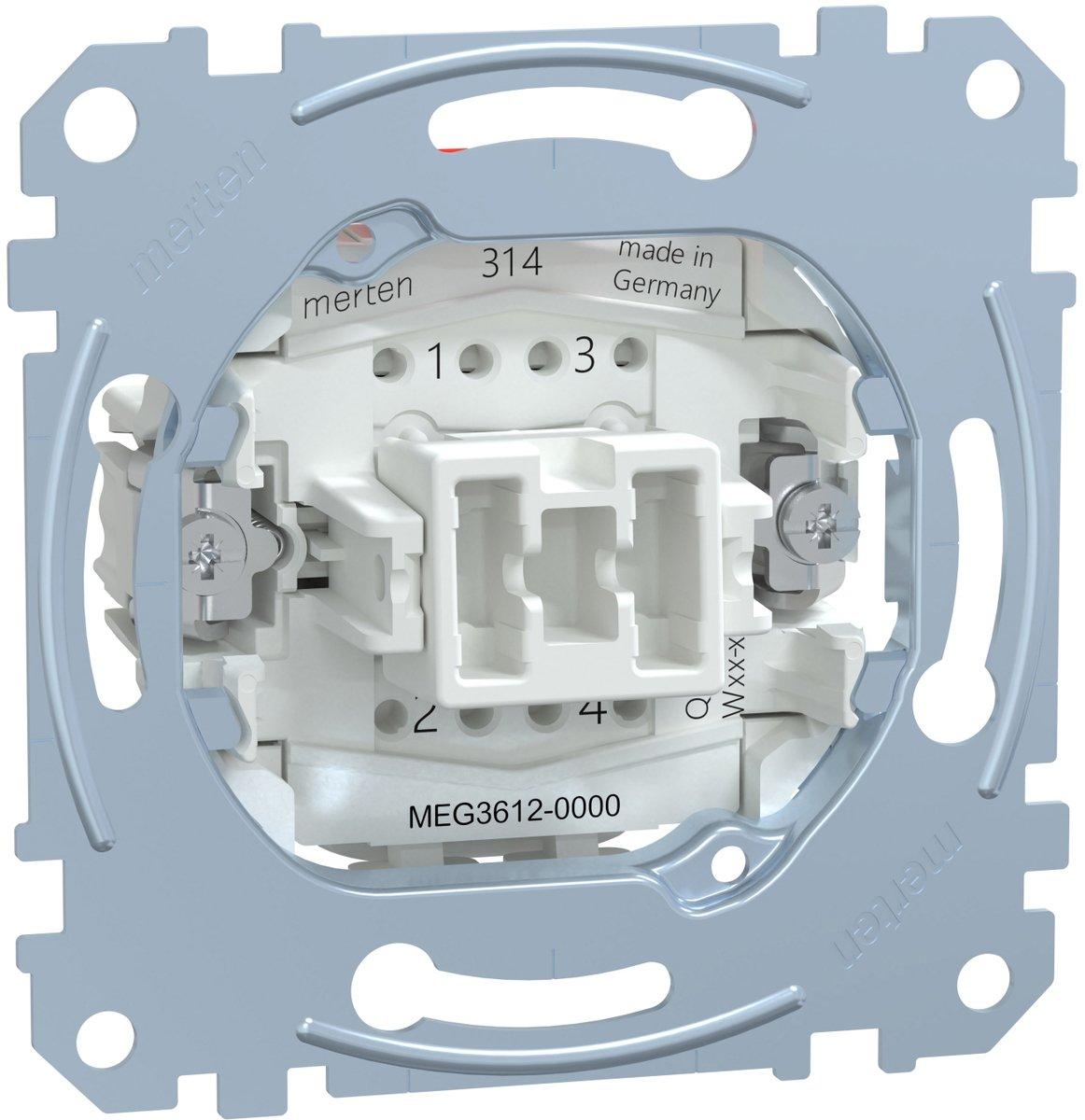 Ausschalter-Einsatz 2-polig 16 AX AC 250 V Steckklemmen