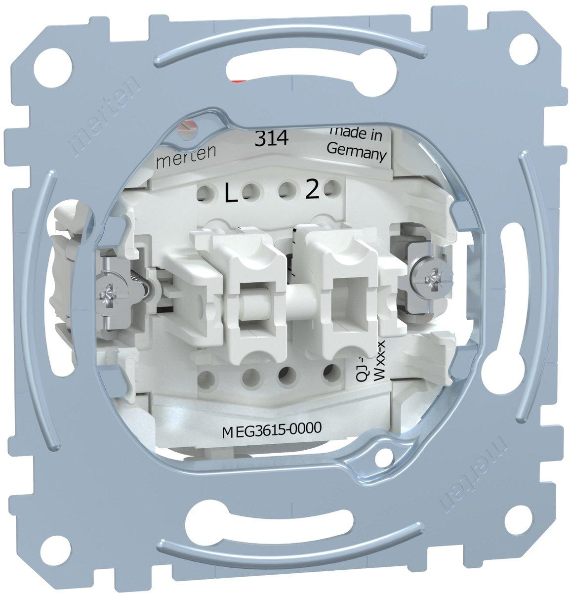 Serienschalter-Einsatz 1-polig 16 AX AC 250 V Steckklemmen